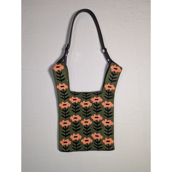 Free People Handbags - Free People Tote Shoulder Green Floral Beach Hippie